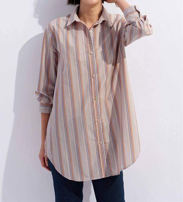 BELLUNA（ベルーナ）の「＜ＳＯＬＯＴＥＸ（Ｒ）＞ストレッチビッグシャツ（シャツ）」｜詳細画像