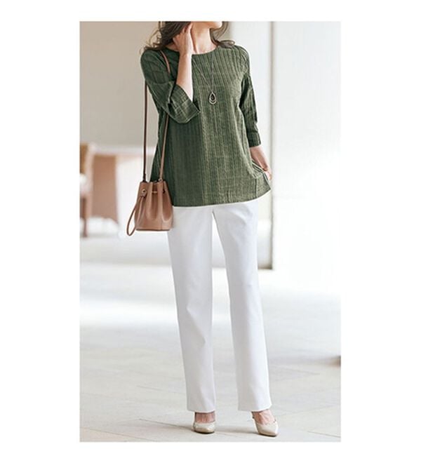 BELLUNA（ベルーナ）の「別々でも使えるタック調素材セットアップ（セットアップ）」｜詳細画像