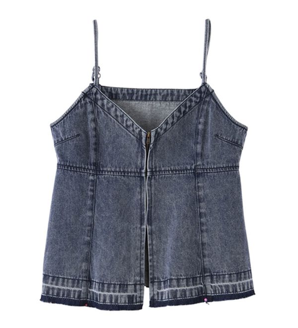 RANAN（ラナン）の「デニム素材キャミビスチェ（タンクトップ・キャミソール）」｜詳細画像