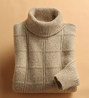 「まさに画期的裏暖かセーター（メンズニット・セーター）」｜ベージュ