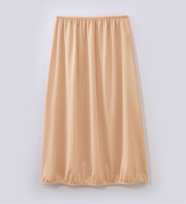 「【日本製】トイレの床に裾がつかないペチスカート　レギュラー６５ｃｍ丈（肌着・インナーウェア）」｜詳細画像
