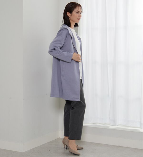 BELLUNA（ベルーナ）の「衿デザインロング丈パーカー（パーカー）」｜詳細画像