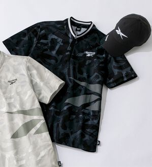 「＜リーボック＞即戦力！ロゴデザインセット（メンズポロシャツ）」｜ブラック