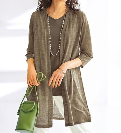 BELLUNA（ベルーナ）の「涼やか！スラブ調カーディガンアンサンブル（アンサンブル）」