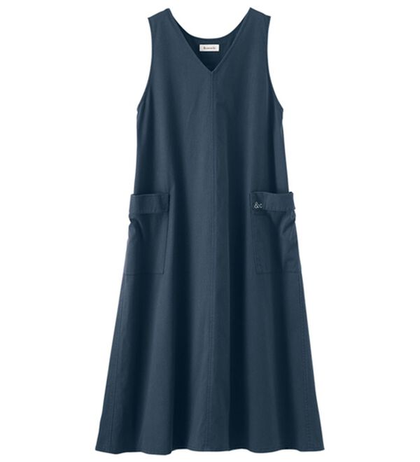 BELLUNA（ベルーナ）の「＜＆ｃｏｃｏｃｈｉ＞コットンブレンドゆったりジャンパースカート（シャツワンピース）」｜詳細画像