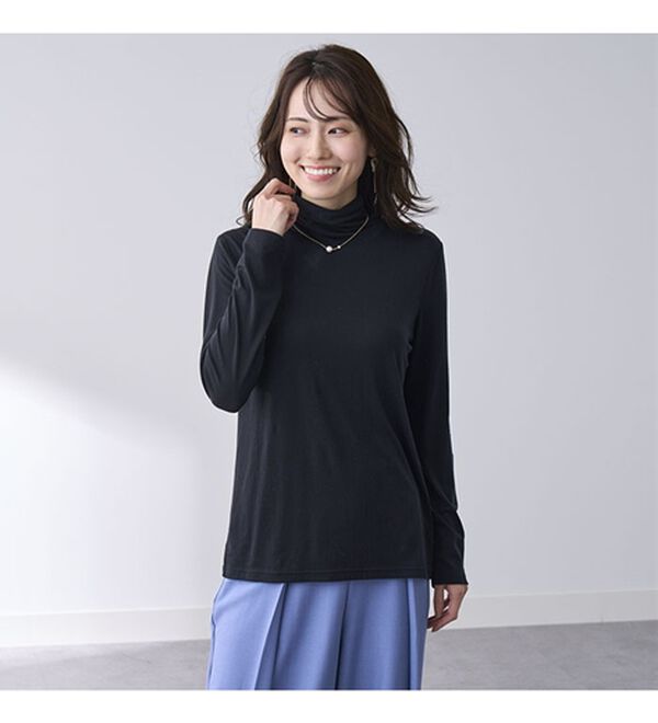 BELLUNA（ベルーナ）の「なめらかテンセル（ＴＭ）繊維ストレッチプルオーバー（カットソー）」｜詳細画像