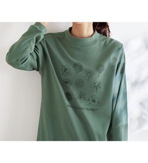 BELLUNA（ベルーナ）の「【メルティポンチ】プリントチュニック（チュニック）」｜フラワー(カーキ)