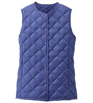 BELLUNA（ベルーナ）の「洗える！軽量ダウンキルトベスト（ポーチ付）（ベスト）」｜パープルブルー