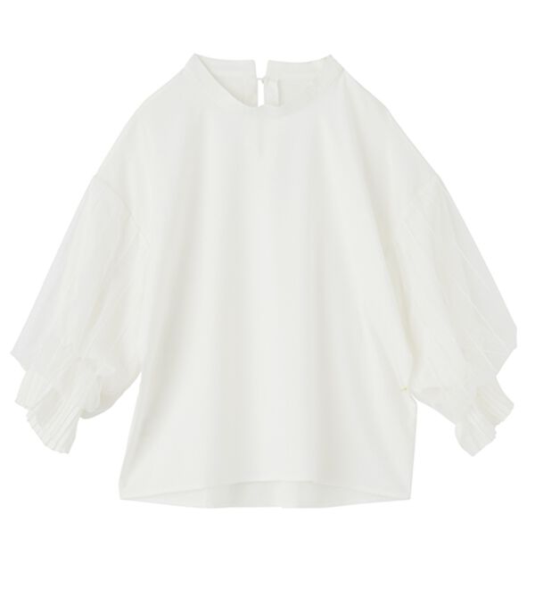 RANAN（ラナン）の「ボリュームフリル袖シアーブラウス（ブラウス）」｜詳細画像