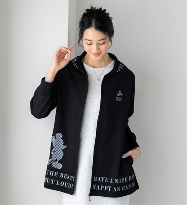 BELLUNA（ベルーナ）の「＜Ｄｉｓｎｅｙ＞【ミッキー】ロゴプリント裏メッシュパーカー（パーカー）」｜詳細画像