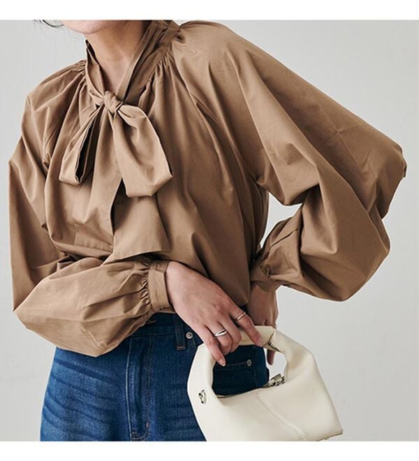 RANAN（ラナン）の「ボリュームボウタイブラウス（ブラウス）」｜詳細画像