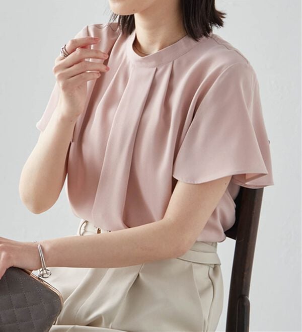 RANAN（ラナン）の「【新色追加】機能付タックデザインブラウス（ブラウス）」｜詳細画像