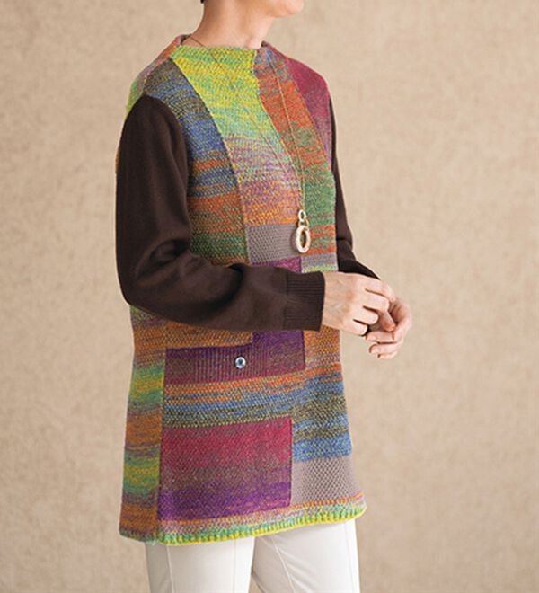 ルフラン（ルフラン）の「日本製　泉州産パッチワークセーター（ニット・セーター）」｜詳細画像