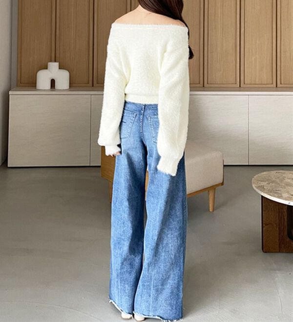 GeeRA（ジーラ）の「【YOUING.】オフショルフェザーヤーンニット（ニット・セーター）」｜詳細画像