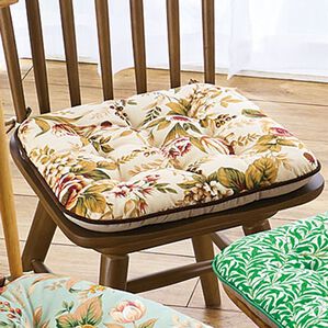 「日本製座り心地しっかり馬蹄型クッション（クッション・クッションカバー）」｜ベージュフラワー