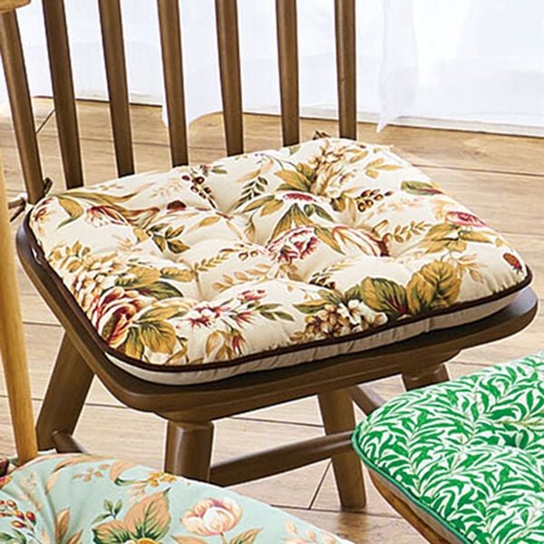 「日本製座り心地しっかり馬蹄型クッション（クッション・クッションカバー）」｜ベージュフラワー