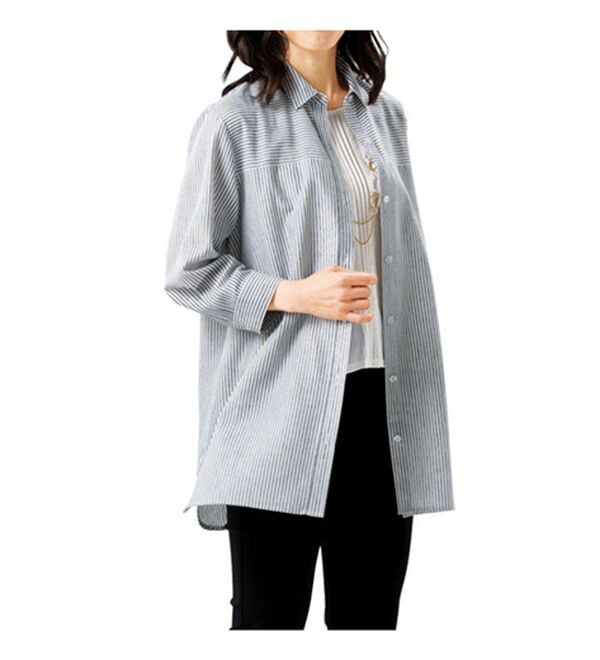 ルフラン（ルフラン）の「ステッチ使いフレンチリネン混シャツ（シャツ）」｜詳細画像