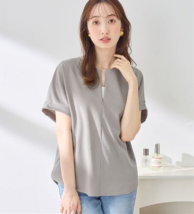 alotta（アロッタ）の「ジップ使いドルマンブラウス（ブラウス）」