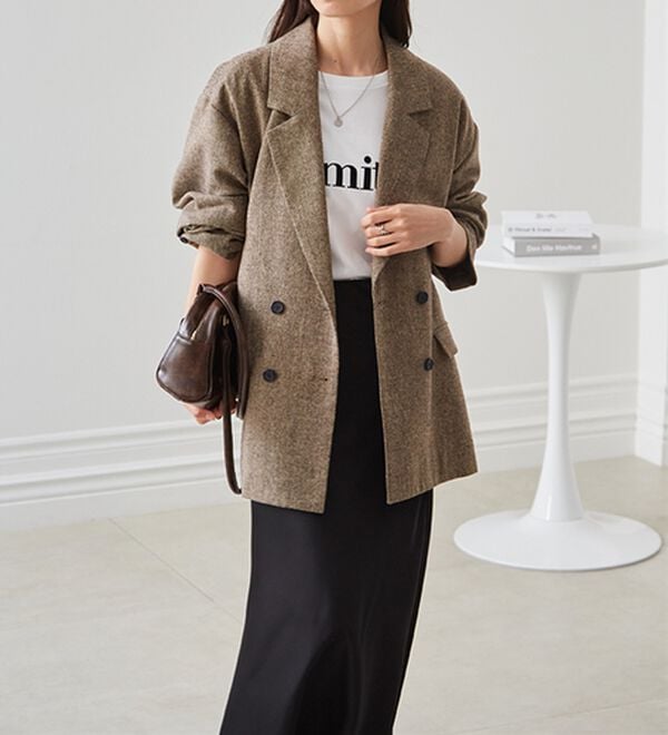 RANAN（ラナン）の「ダブルテーラードツイードジャケット（テーラードジャケット）」｜詳細画像