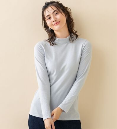 LAVIENNE（ラヴィエンヌ）の「【うす・軽・温】綿１００％吸湿発熱あったかタートルネックインナー（肌着・インナーウェア）」