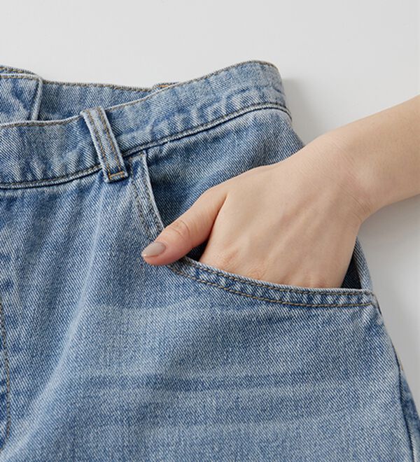 RANAN（ラナン）の「クロスウエストカーブデニム（フルレングスパンツ）」｜詳細画像