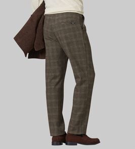 「＜コムルヴァン・オム＞チェック柄グッとラクパンツ（メンズフルレングスパンツ）」
