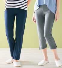 LAVIENNE（ラヴィエンヌ）の「綿１００％着回し自在パンツ（クロップドパンツ）」
