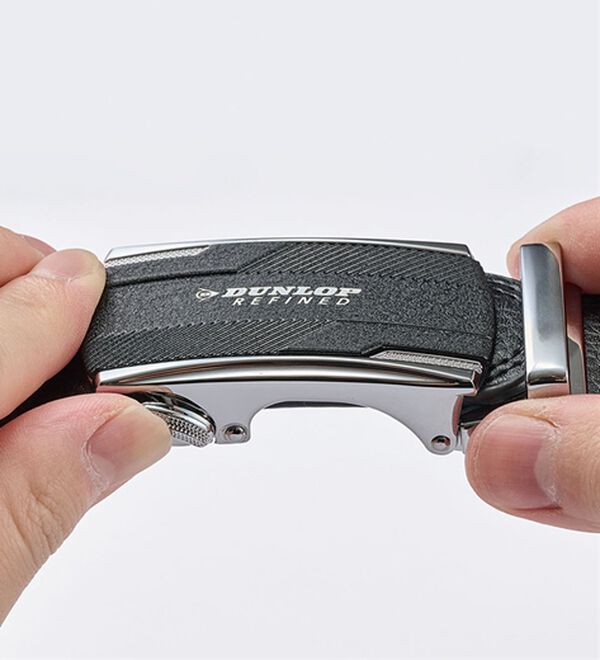 「【２色組】＜ダンロップ・リファインド＞カチッと快適装着スマートベルト（メンズベルト）」｜詳細画像
