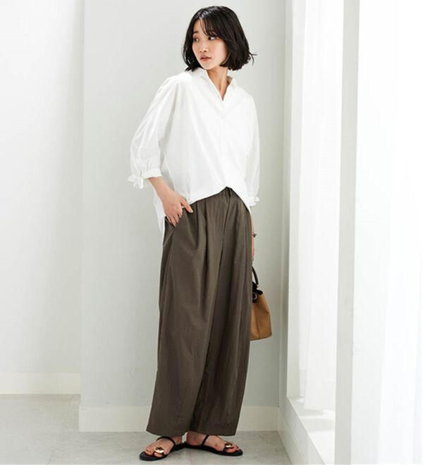 BELLUNA（ベルーナ）の「ビンテージ調タックワイドパンツ（ワイドパンツ・ガウチョ）」｜詳細画像