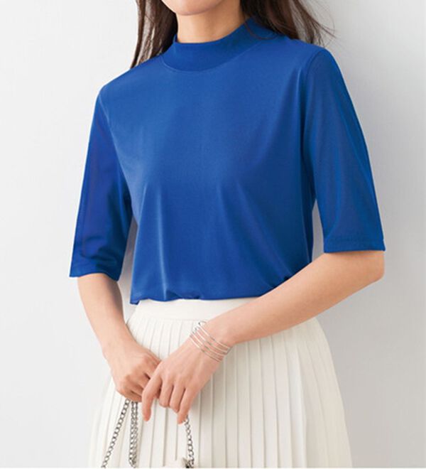 BELLUNA（ベルーナ）の「脱Ｔシャツ！チュールデザイントップス（カットソー）」｜詳細画像