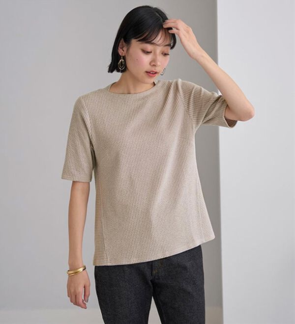 BELLUNA（ベルーナ）の「テンセル（ＴＭ）繊維混ストレッチプルオーバー（カットソー）」｜詳細画像
