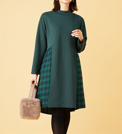 BELLUNA（ベルーナ）の「【Ｌａｇｒｉｌｕａ】チェック切替チュニックワンピース（チュニック）」
