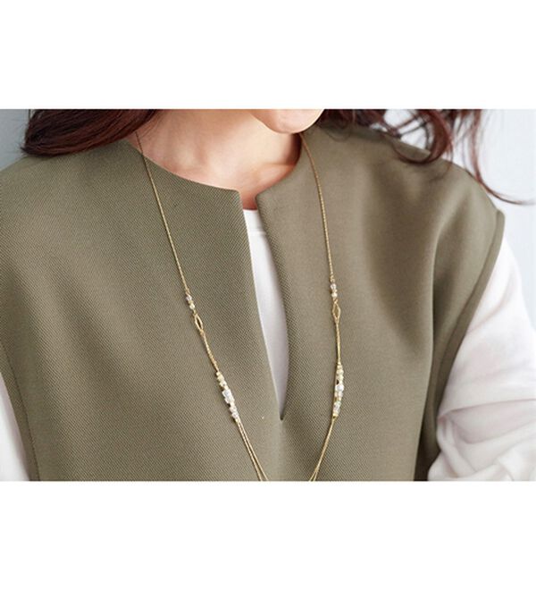 BELLUNA（ベルーナ）の「【2点セット】静電気防止インナー付ベストアンサンブル（アンサンブル）」｜詳細画像