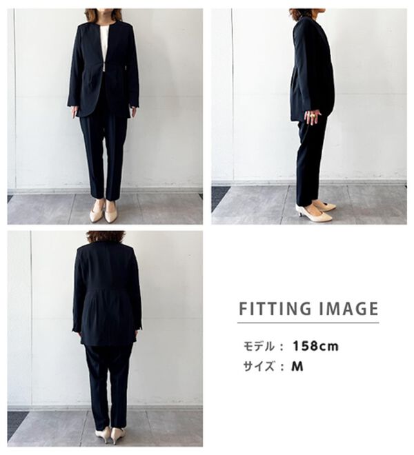 RANAN（ラナン）の「＜２点セット＞ラウンドヘムジャケットセットアップ（パンツスーツ）」｜詳細画像