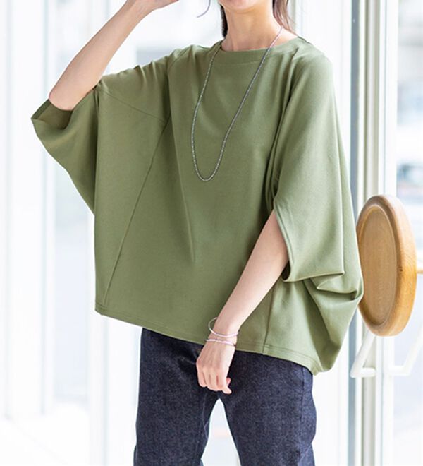 BELLUNA（ベルーナ）の「美しく隠す！技ありカットジョーゼットトップス（カットソー）」｜詳細画像