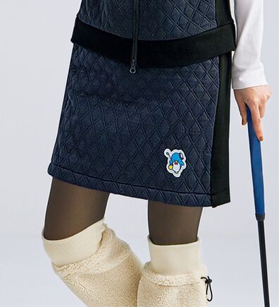 BELLUNA（ベルーナ）の「【タキシードサム】リブ切替キルト風スカート（ミニスカート）」