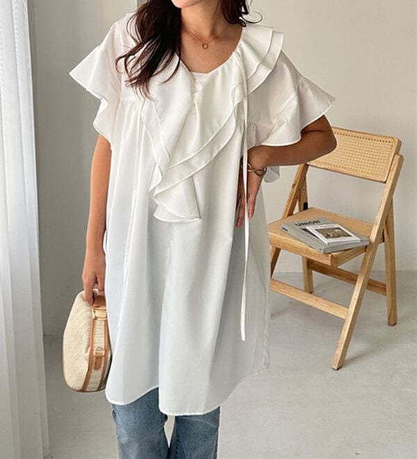 GeeRA（ジーラ）の「ビッグフリルカラーワンピース（その他ワンピース）」｜詳細画像