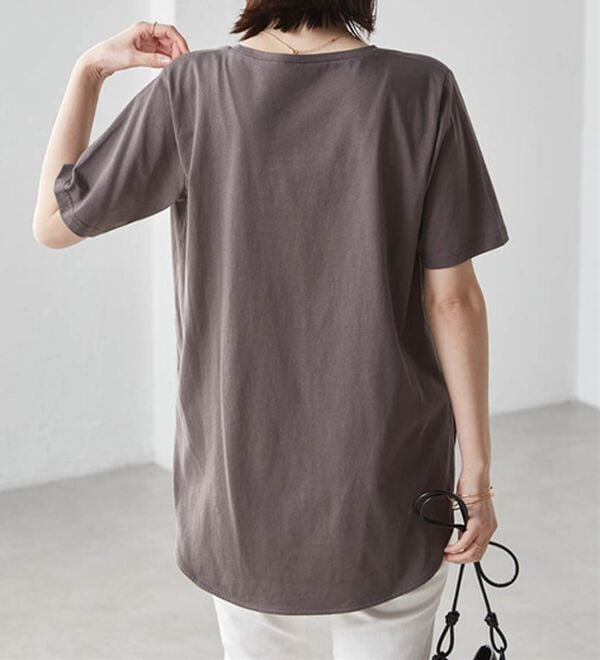 RANAN（ラナン）の「＜ＢＣ＞綿１００％ひんやりラウンドヘムプルオーバー（カットソー）」｜詳細画像