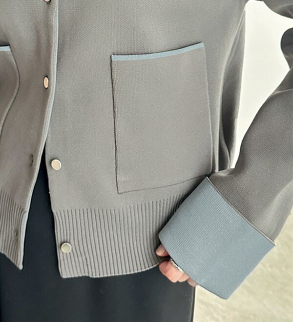 GeeRA（ジーラ）の「配色カラーニットカーディガン（ニットカーディガン）」｜詳細画像