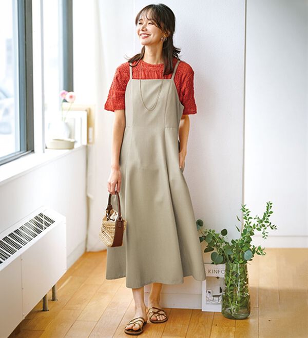 BELLUNA（ベルーナ）の「麻調ジャケット&times;キャミワンピアンサンブル（その他ワンピース）」｜詳細画像