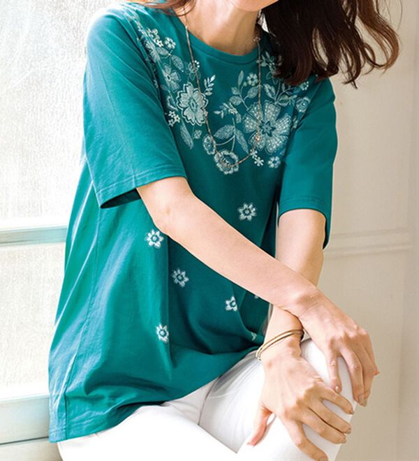 ルフラン（ルフラン）の「さらり快適！プリントゆるＴシャツ（Tシャツ）」｜詳細画像