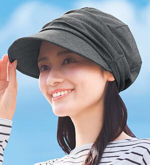 「まるで木陰の涼感ＵＶキャスケット（帽子）」｜グレー