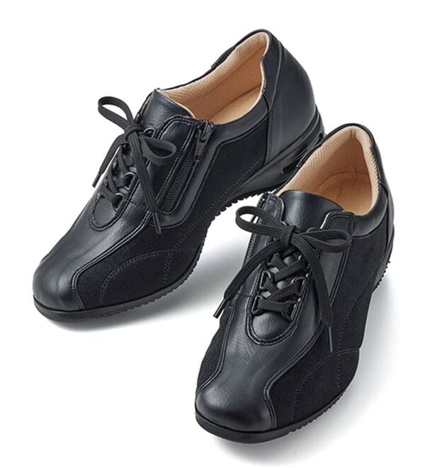 ルフラン（ルフラン）の「外反母趾対応　５Ｅストレッチトラベルウォーキング（スニーカー）」｜ブラック