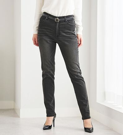 BELLUNA（ベルーナ）の「ふんわり裏起毛ストレッチデニムパンツ（フルレングスパンツ）」