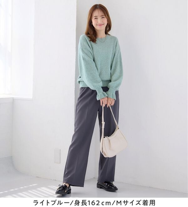 alotta（アロッタ）の「洗える！ふんわりタッチキャンディースリーブゆるニット（ニット・セーター）」｜詳細画像