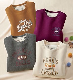 BELLUNA（ベルーナ）の「【４枚組】キュートプリント裏起毛トレーナー（トレーナー・スウェット）」｜4枚組