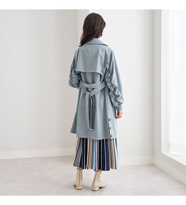 BELLUNA（ベルーナ）の「花粉対策！袖リブ使いトレンチコート（ロングコート）」｜詳細画像