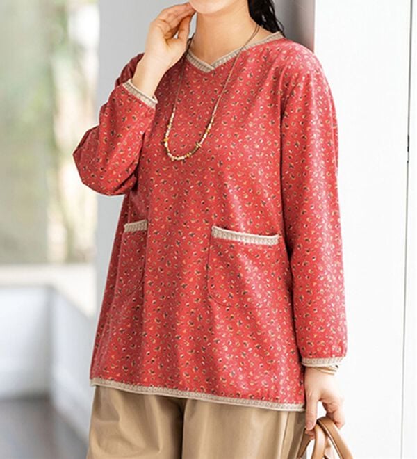 ルフラン（ルフラン）の「【３色組】小花柄のかわいいプルオーバー（カットソー）」｜詳細画像