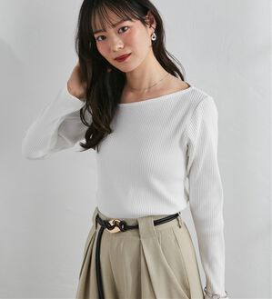 RANAN（ラナン）の「アシメネックトップス（カットソー）」｜ホワイト