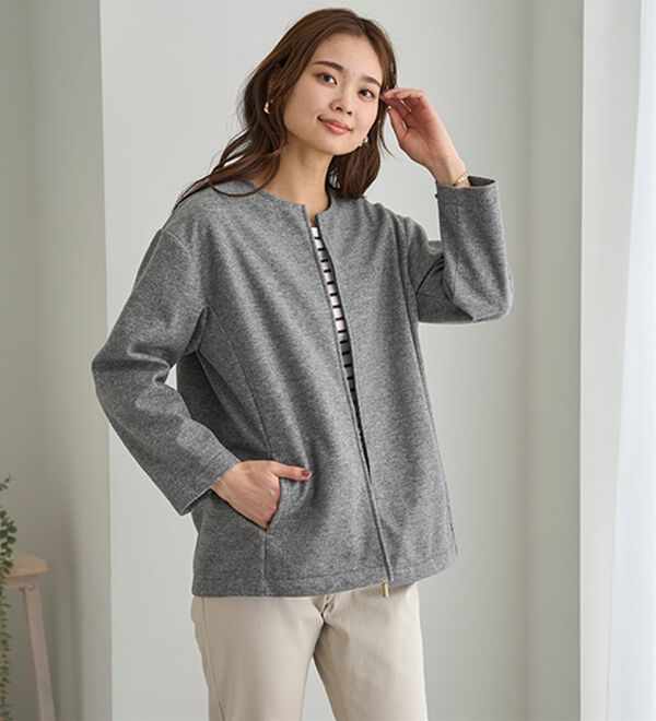 BELLUNA（ベルーナ）の「ウーリッシュ素材ゆったりジャケット（その他ジャケット）」｜詳細画像